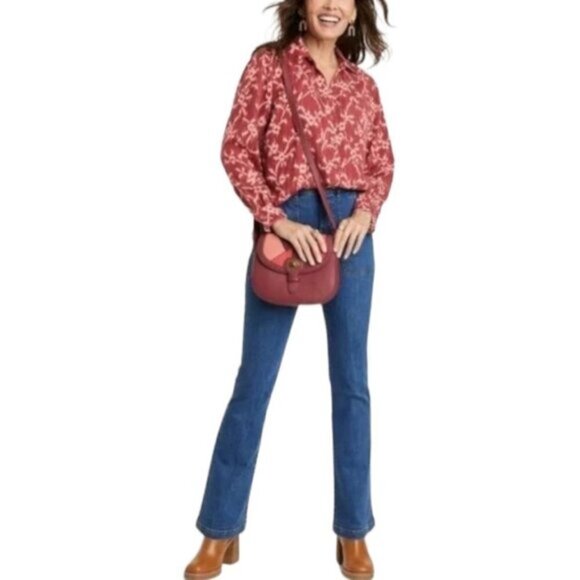 Women's Long Sleeve Button-Down Shirt | Knox Rose  | Large - Picture 4 of 13